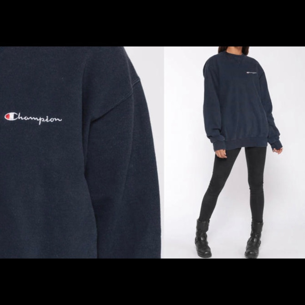 Champion navy blue crewneck